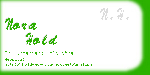 nora hold business card