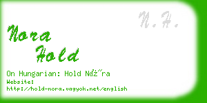 nora hold business card